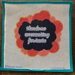 New ‘there’s no accounting for taste’ needlepoint canvas